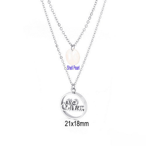 Wholesale New Mother's Day Love Ladies Clavicle Chain Titanium Steel Small Hearts 18K Gold Double Necklace